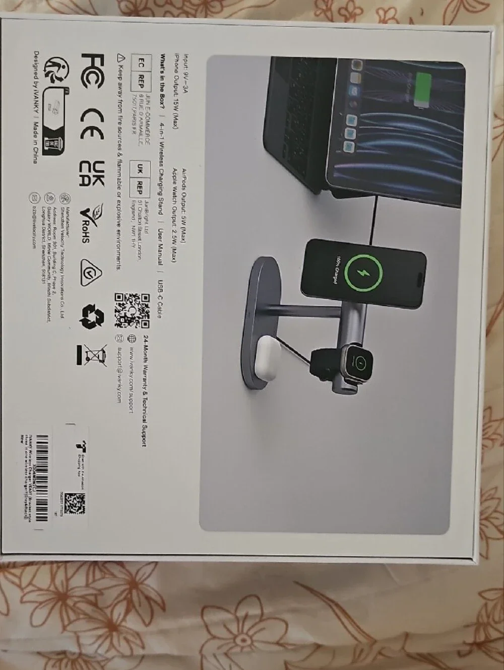 4-in-1 Wireless Charging Stand - Black